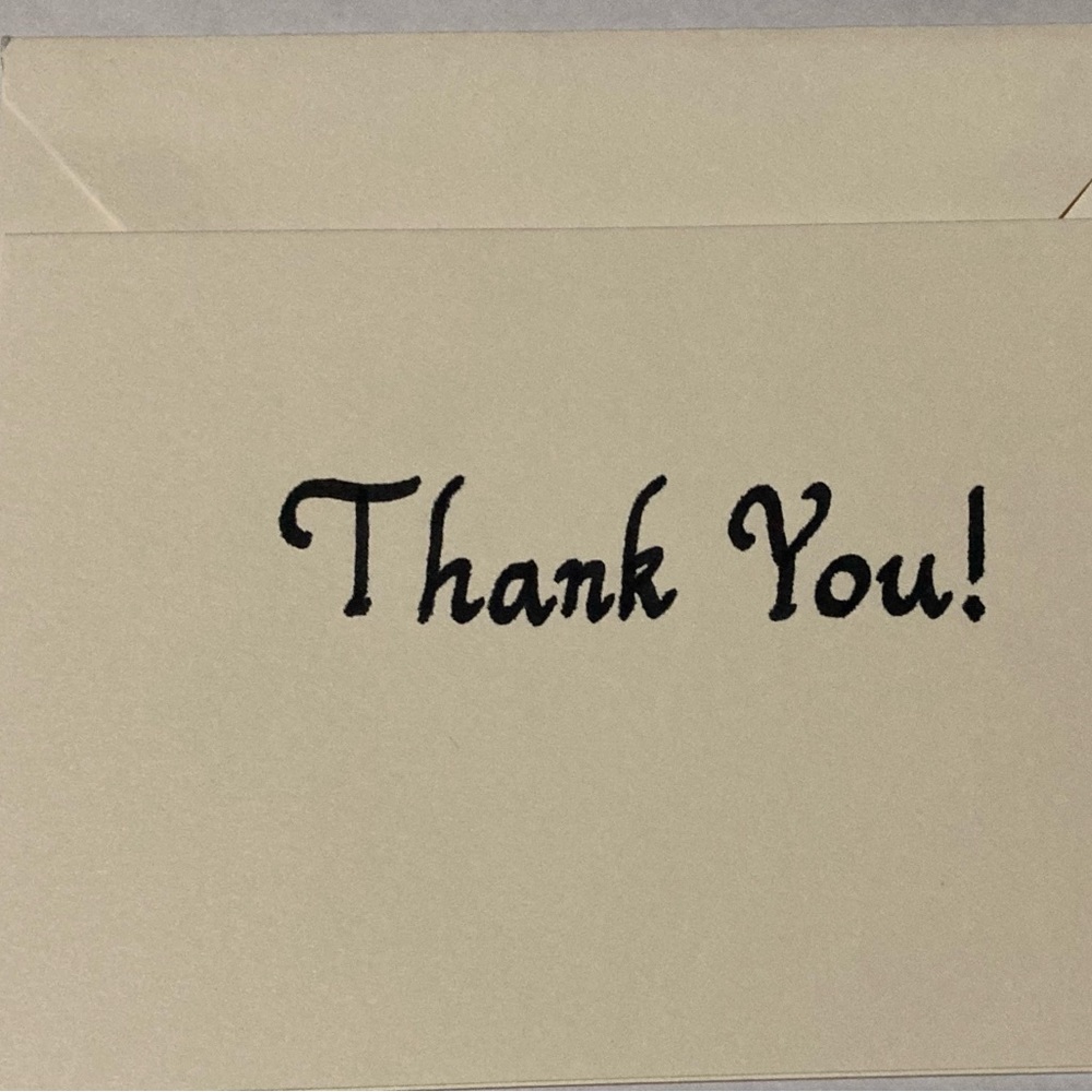 Homemade Thank you card